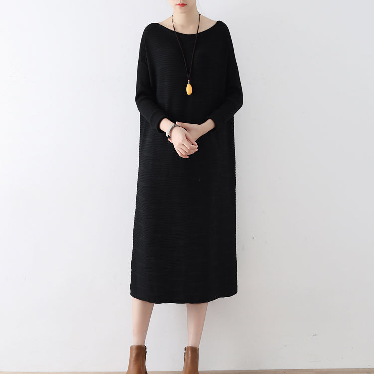 2021 winter black sweater dresses plus size knit dress warm cotton winter clothing outwear